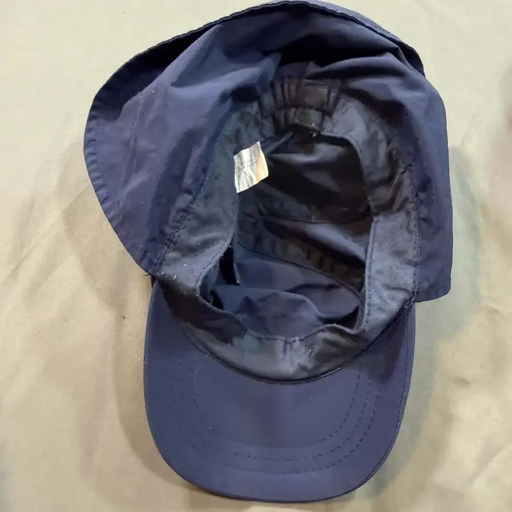 Cat & Jack Toddler Boys Shark Sun Hat Navy Blue Fish Print Flap Cap